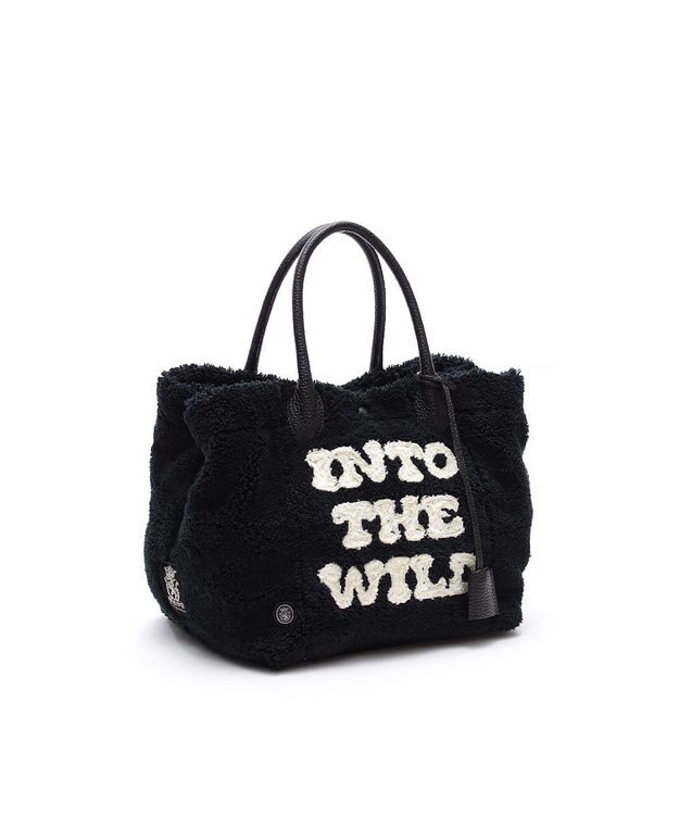 A.D.M.J. 【もこもこ】オスカー/コード刺しゅうキューブトート25cm(Dカン＋) PITCH BLACK