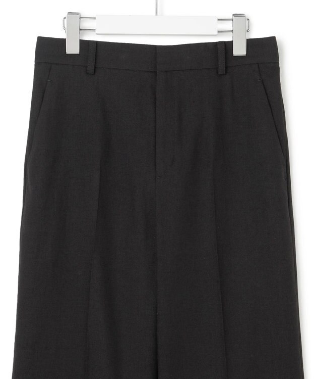 23区 【洗える/セットアップ対応】アイアスマットストレッチ セミワイド パンツ ブラック系