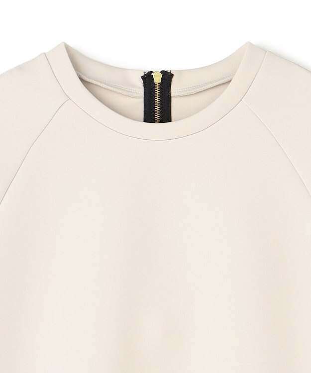 UNFILO L BEAUTY FORM JERSEY light バックZIP プルオーバー グレージュ