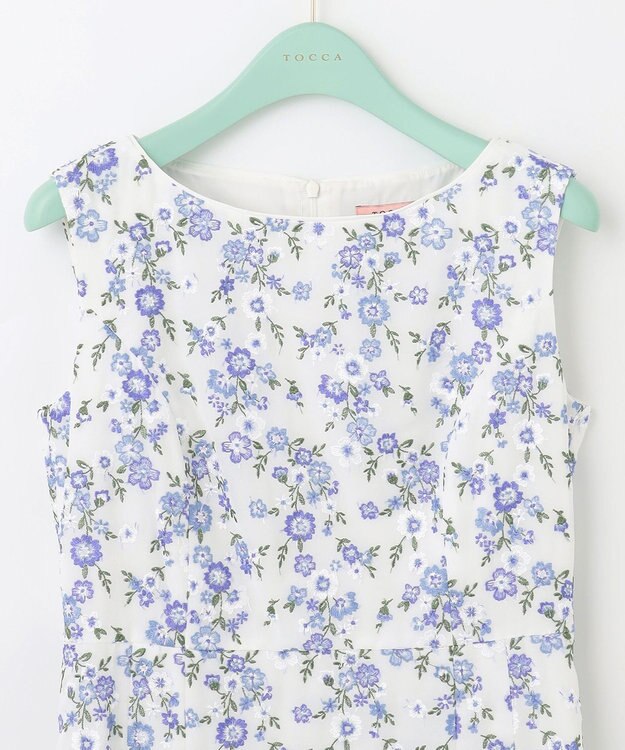 TOCCA 【洗える】MAY FLOWERS ドレス ブルー系7