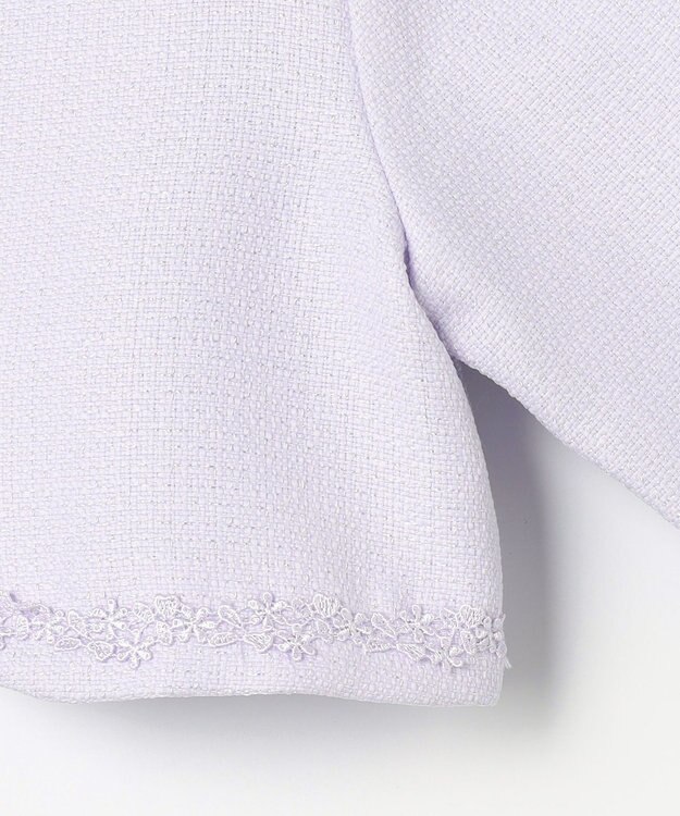 ANY KIDS ノーカラー ボレロジャケット ラベンダー