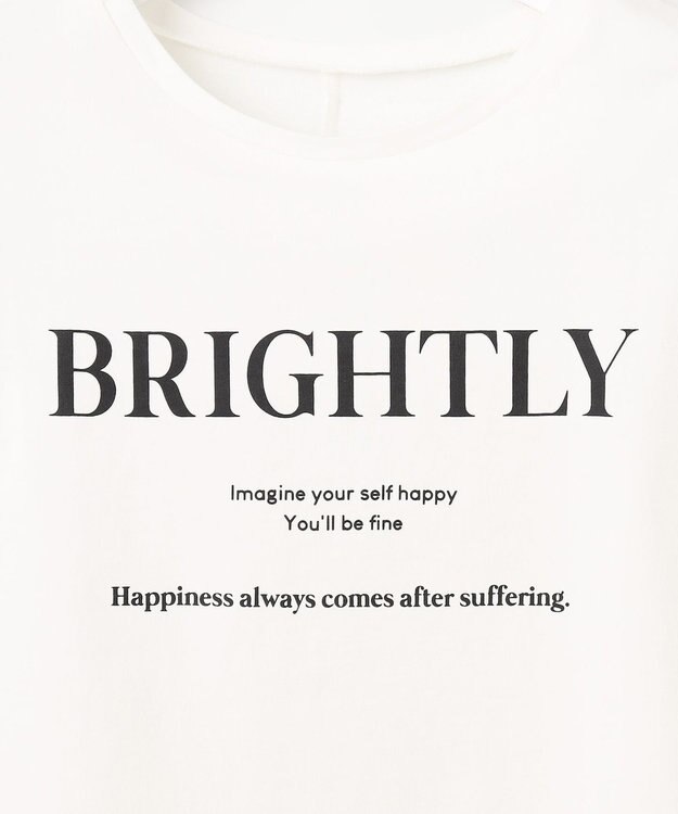 Feroux フレンチスリーブロゴプリント Tシャツ ホワイト系