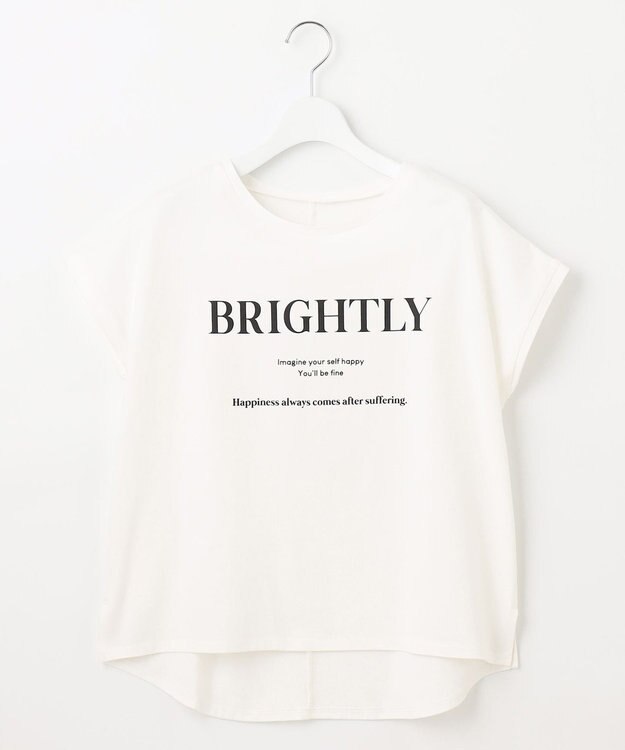 Feroux フレンチスリーブロゴプリント Tシャツ ホワイト系