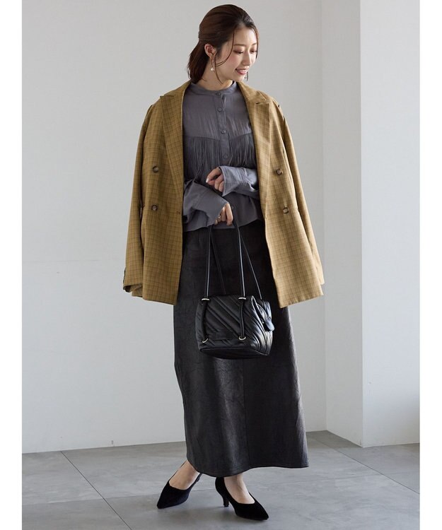 Te chichi フリンジショートシャツ《2025Autumn catalog vol.2 item》 グレー