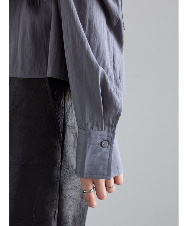 Te chichi フリンジショートシャツ《2025Autumn catalog vol.2 item》 グレー