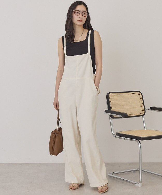 AMERICAN HOLIC デニムスクエアサロペット Ivory