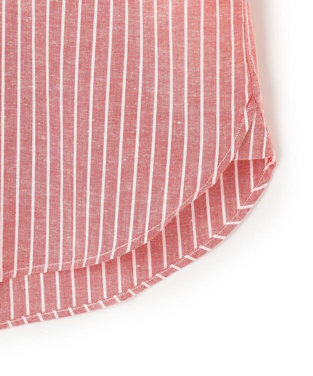 J.PRESS MEN 【WEB・一部店舗限定】リネンコットンストライプ シャツ/B.D レッド系1