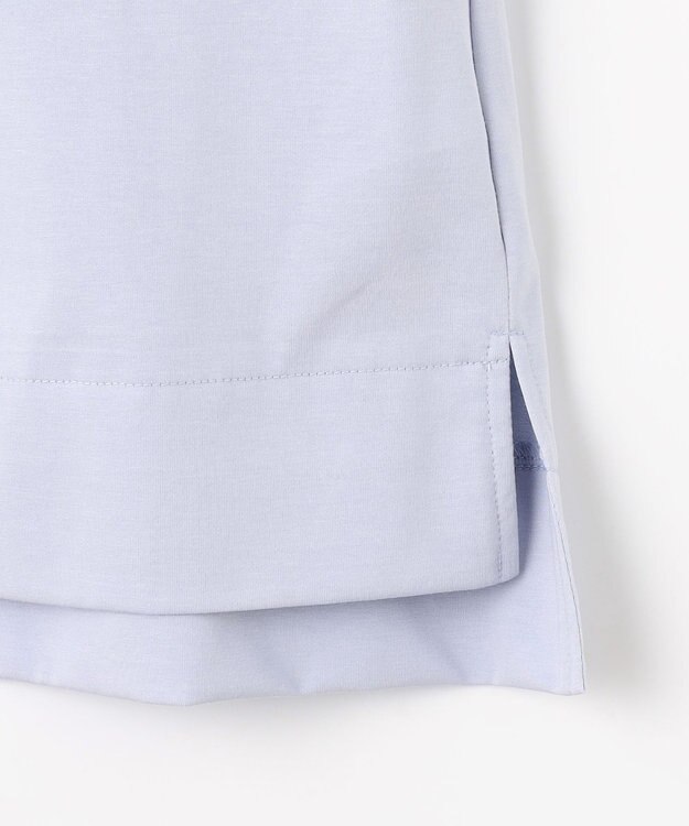 J.PRESS LADIES 【洗える】プレーティングジャージー バンドカラー カットソー サックス系