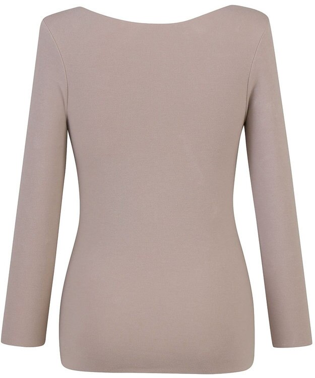 Wing あったかインナー 綿100％(肌側) アウターにひびきにくい ムレにくい 【綿の贅沢ここちフラット】 8分袖 長袖 秋 冬 EL4871 ウイング／ワコール ブラウン