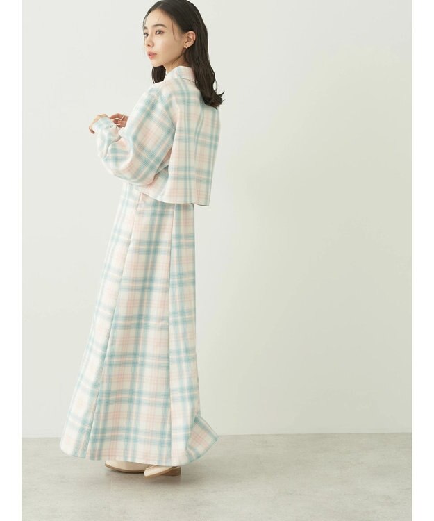 earth music&ecology ＣＨＥＣＫショートシャツジャケット Check Green