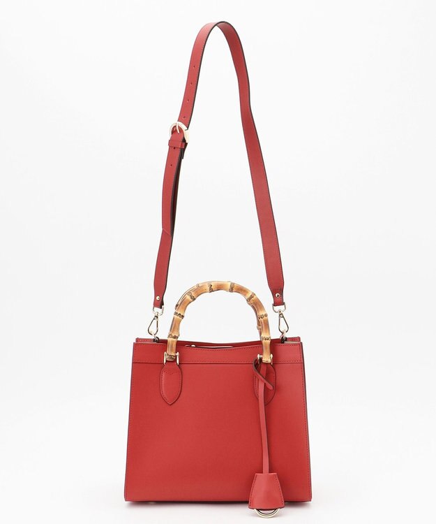 23区 【CLASSY.12月号掲載】RAFFINATA バンブー トートバッグ レッド系