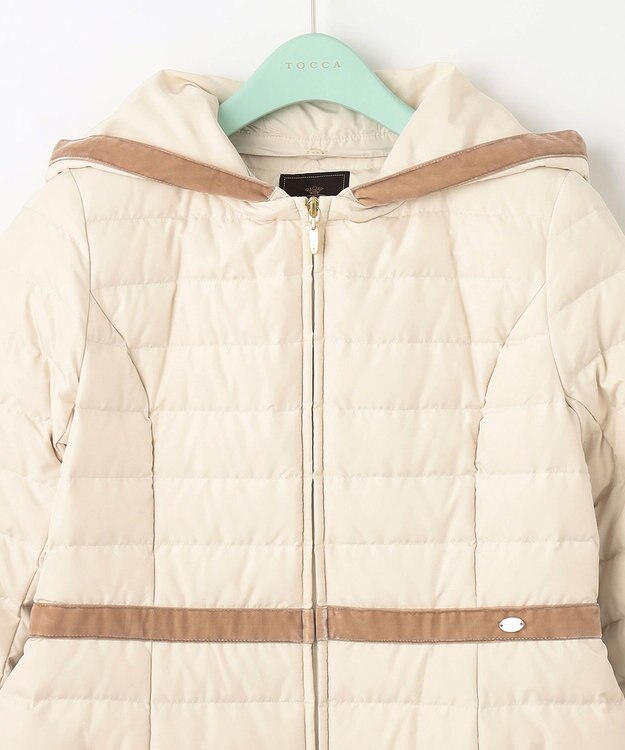 TOCCA HOLIDAY ロングダウンコート アイボリー系