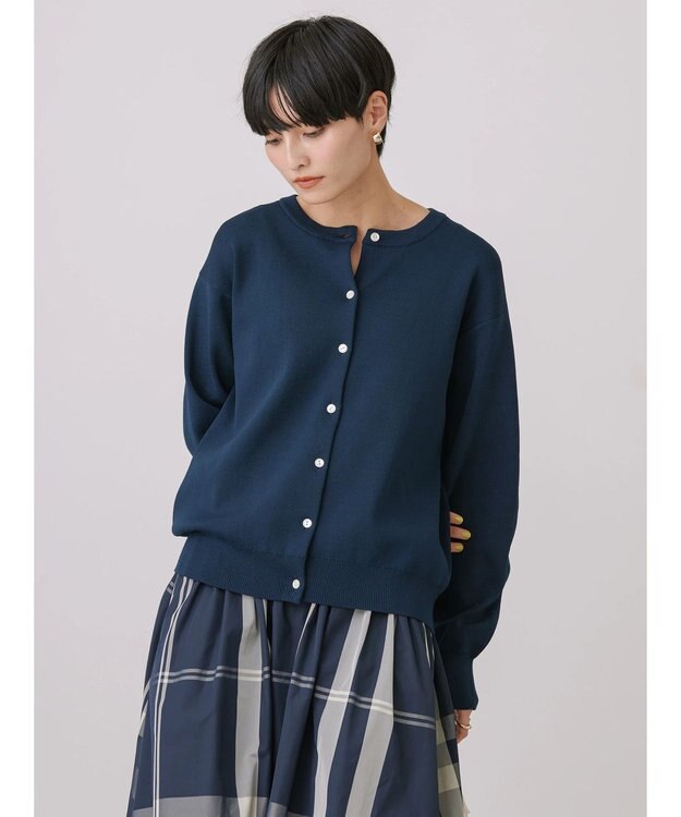 AMERICAN HOLIC エコカルットクルーネックカーディガン Navy