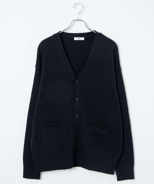 WEGO 【SCHOOL ITEM】メンズスクールニットカーディガン ブラック