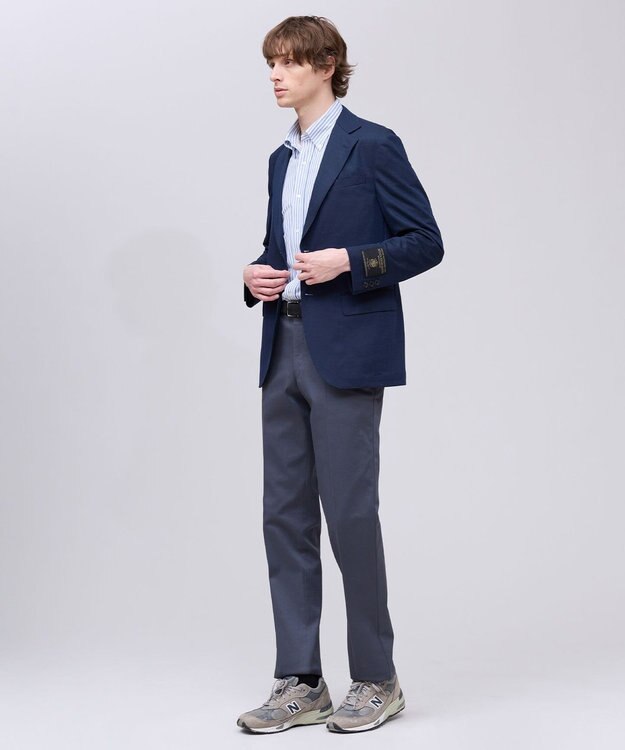 J.PRESS MEN 端正で快適【ストレッチ / オンオフ兼用】トリコチン ステムテーパード パンツ_26年モデル グレー系