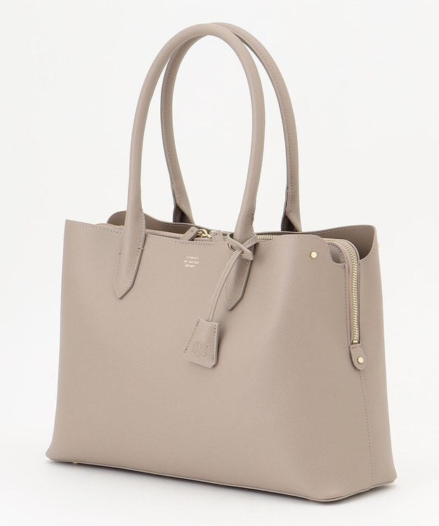 J.PRESS LADIES 【A4サイズ収納可・PC収納可】ポケット 通勤 トート バッグ ベージュ系