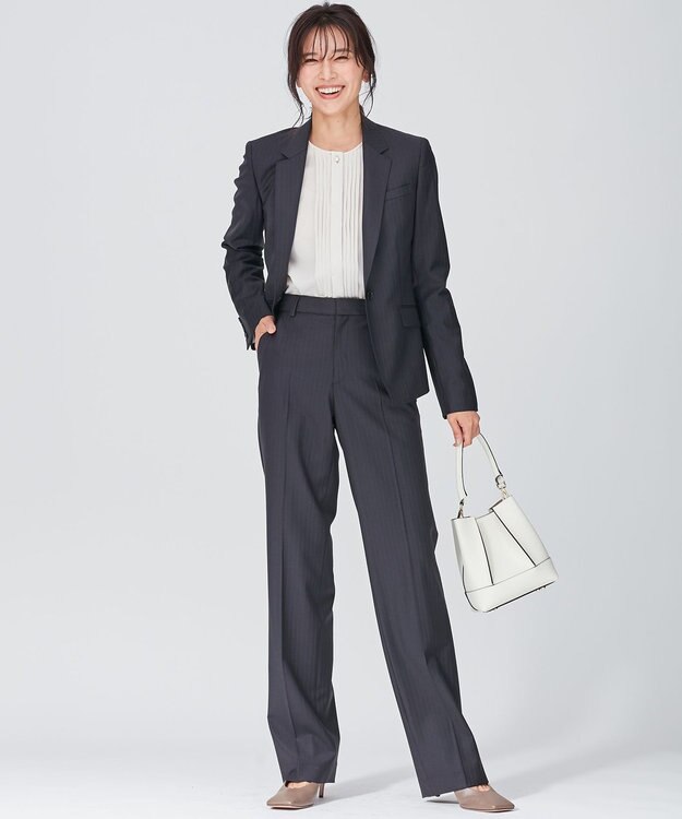 23区 L 【洗える】ピンタック ディテール ブラウス ベージュ系