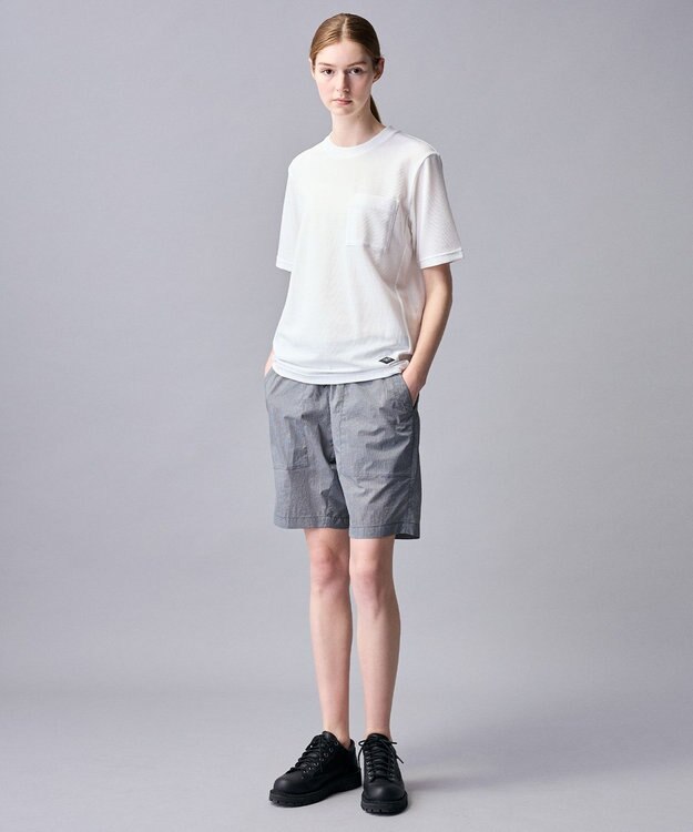 JOSEPH ABBOUD MOUNTAIN 【ゆったり】グリットワッフル アウトドアTシャツ ホワイト系