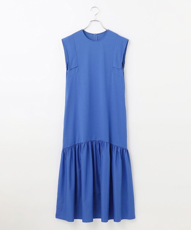 #Newans 【撥水・吸水速乾】コンビネーションペプラムワンピース ブルー系