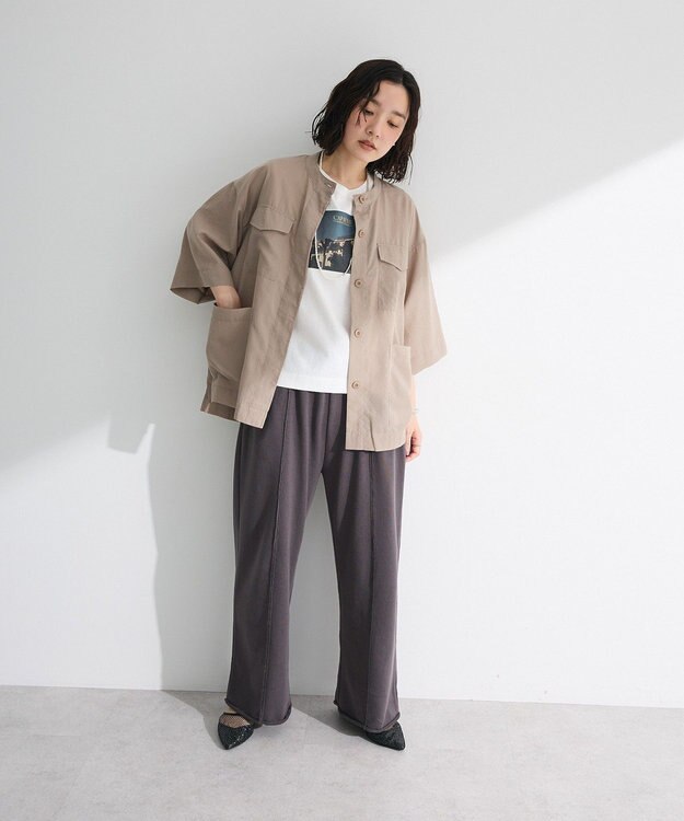 Green Parks ワイドスエットパンツ Gray Mixture