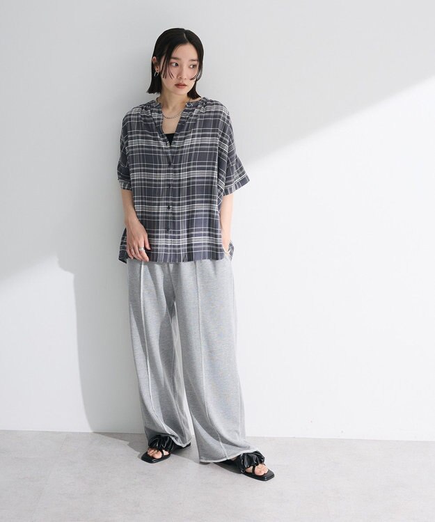 Green Parks ワイドスエットパンツ Gray Mixture