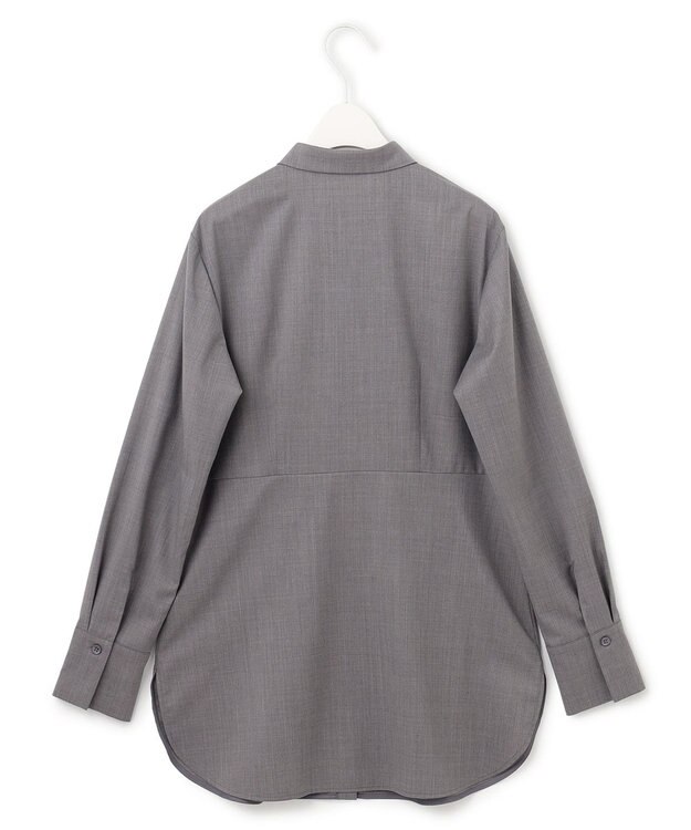 ICB L 【洗える】 TWブロード シャツ ライトグレー系