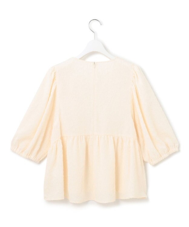 23区 S 【SLOW/一部店舗限定】カットジャカード ブラウス アイボリー系