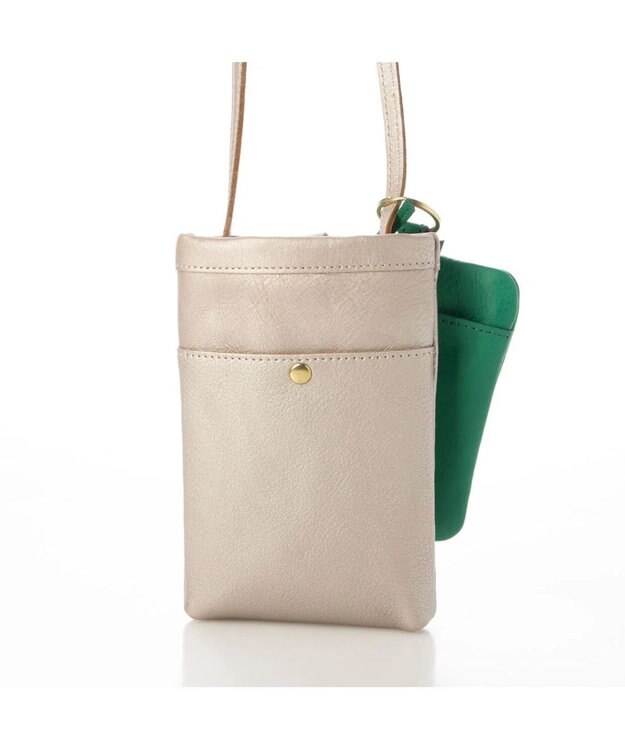 UNBILLION perche フラグメントケース付きモバイルショルダー シルバー