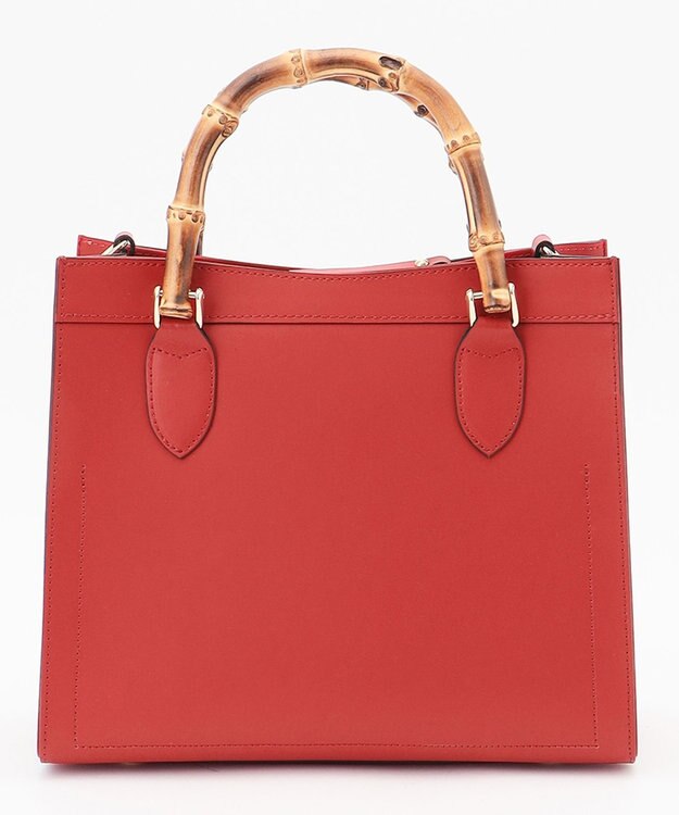 23区 【CLASSY.12月号掲載】RAFFINATA バンブー トートバッグ レッド系