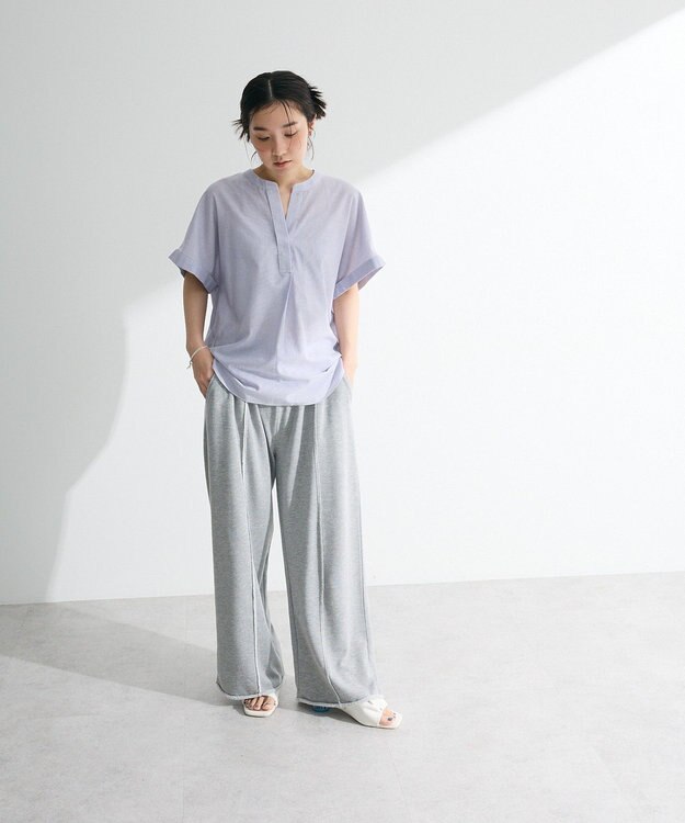 Green Parks ワイドスエットパンツ Gray Mixture