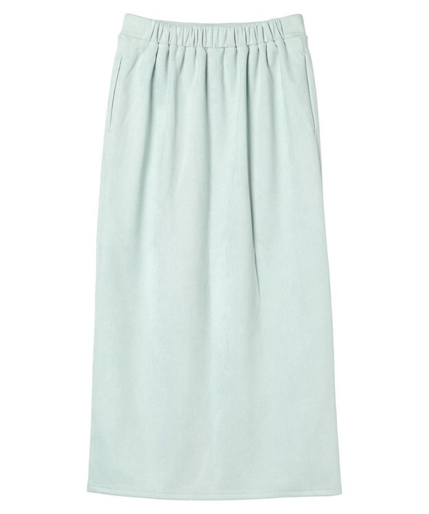 Green Parks マシュマロスエードＩラインスカート Sax