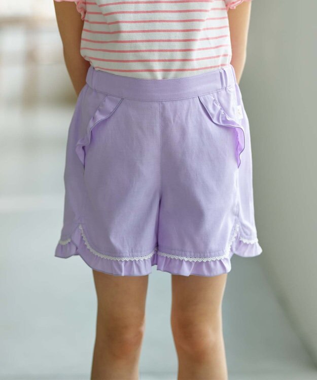 組曲 KIDS 【150-160cm】サマーオックス ショートパンツ ラベンダー系