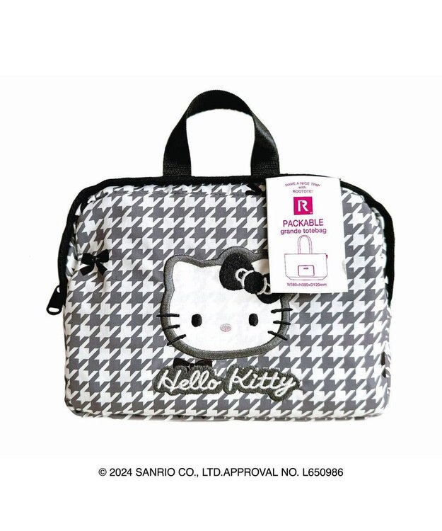 ROOTOTE 8395【サンリオ】IP.グランデ.パッカブル.ハローキティ-A 01：ハウンドトゥース