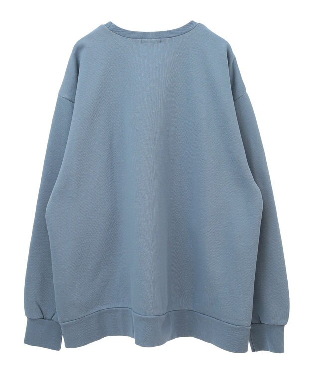 earth music&ecology ウ゛ィンテージ風裏毛ロゴプルオーバー Blue