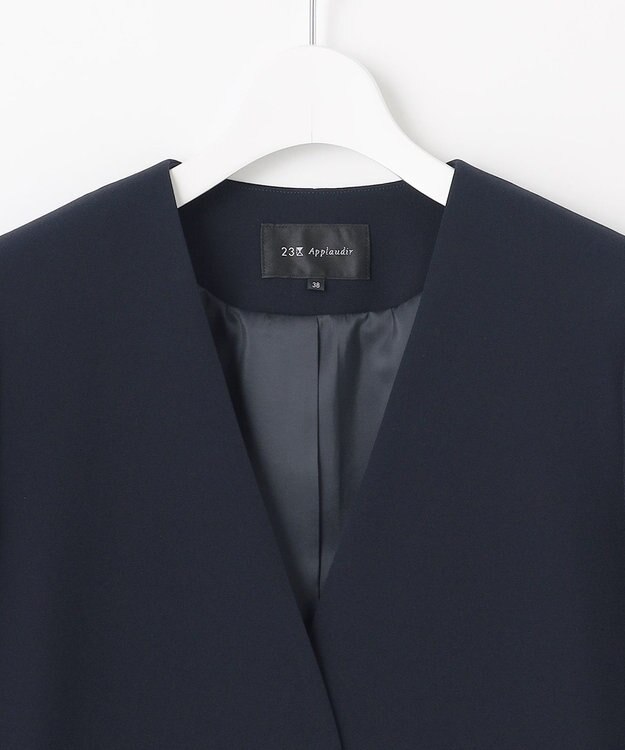 23区 S 【APPLAUDIR】クリアジョーゼット 3WAYコンパクトジャケット ネイビー系