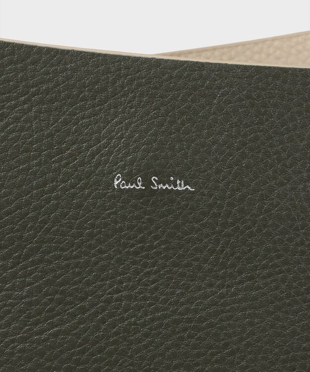 Paul Smith ダブルフェイスレザー トートバッグ オリーブ
