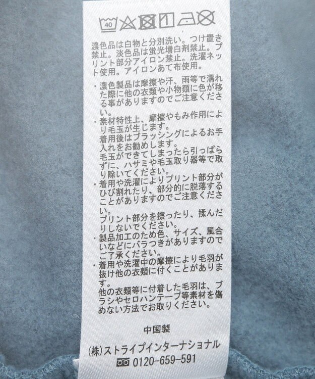 earth music&ecology ウ゛ィンテージ風裏毛ロゴプルオーバー Blue