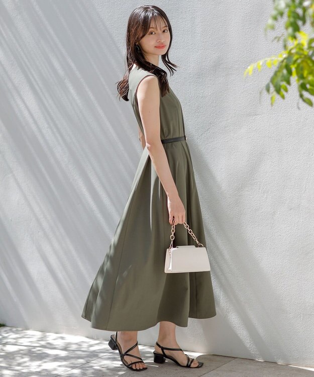 ANY SIS 【撥水・UVカット・洗える】ラッシュガードシリーズ ワンピース カーキ