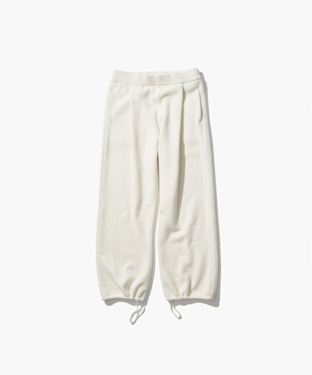 ATON WOOL CASHMERE SILK | タックストレートパンツ OFF WHITE
