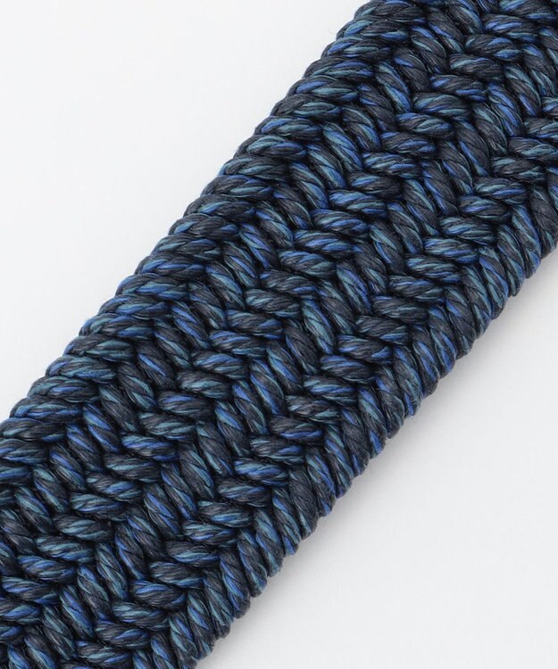 JOSEPH ABBOUD 【イタリア素材・ストレッチ・日本製】 コットンメランジストレッチ ベルト ネイビー系