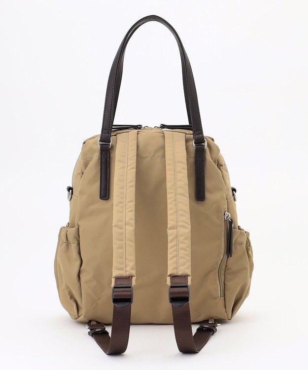 LA BAGAGERIE 【MONICA】ポーチ付き4WAYリュックサック ベージュ