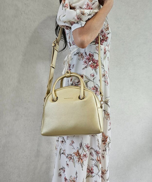 style code 【MERCURYDUO/マーキュリーデュオ】メタルアイレット　ミニボストン ゴールド