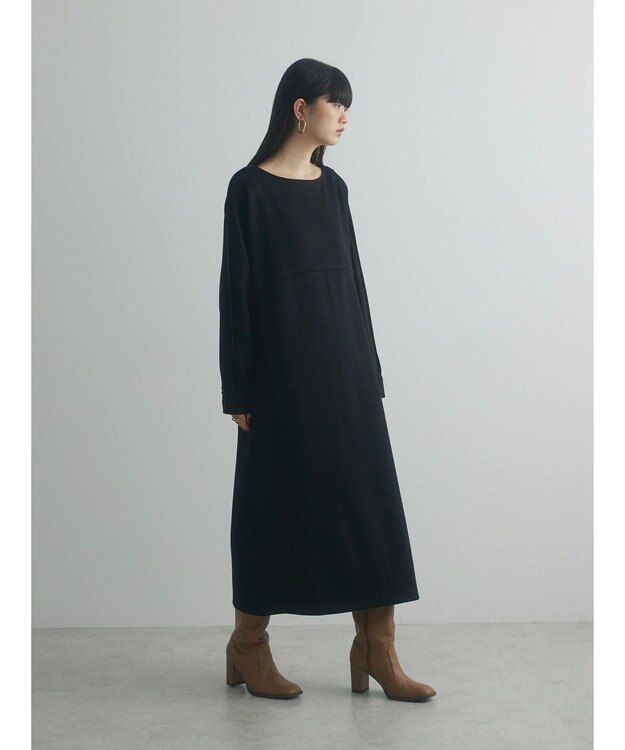 Green Parks armonia．ダンボール配色ワンピース Black