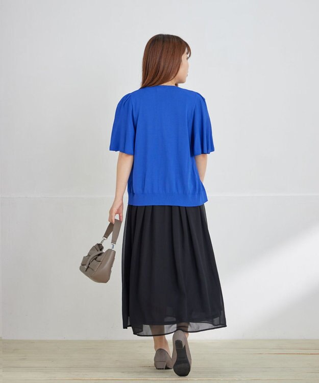 Tiaclasse L 【洗える】フリルワンピース ブラック