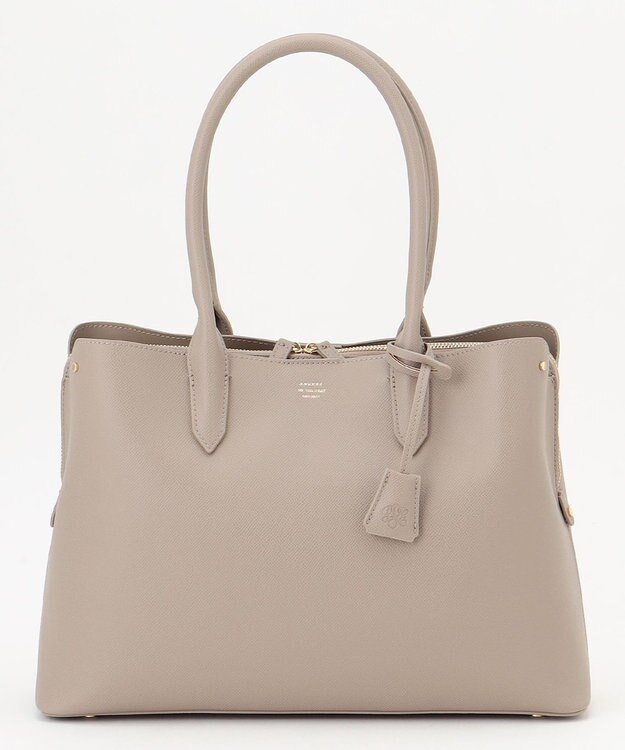 J.PRESS LADIES 【A4サイズ収納可・PC収納可】ポケット 通勤 トート バッグ ベージュ系