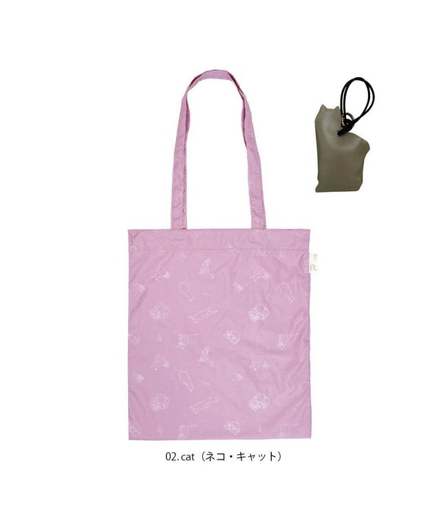 ROOTOTE 1045【ネコ・イヌ】LT.チャーム＆トート-A 02：ネコ・キャット
