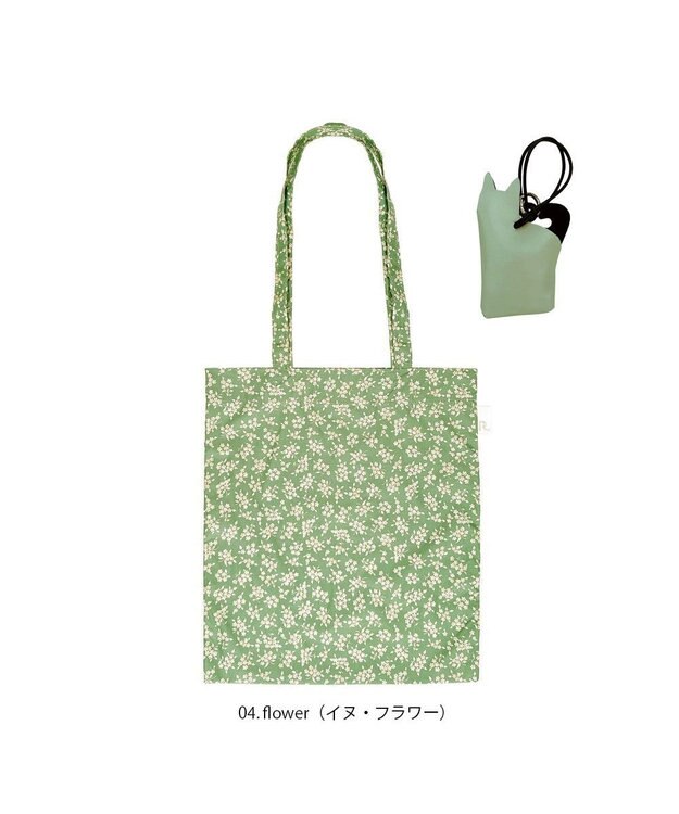 ROOTOTE 1045【ネコ・イヌ】LT.チャーム＆トート-A 04：イヌ・フラワー