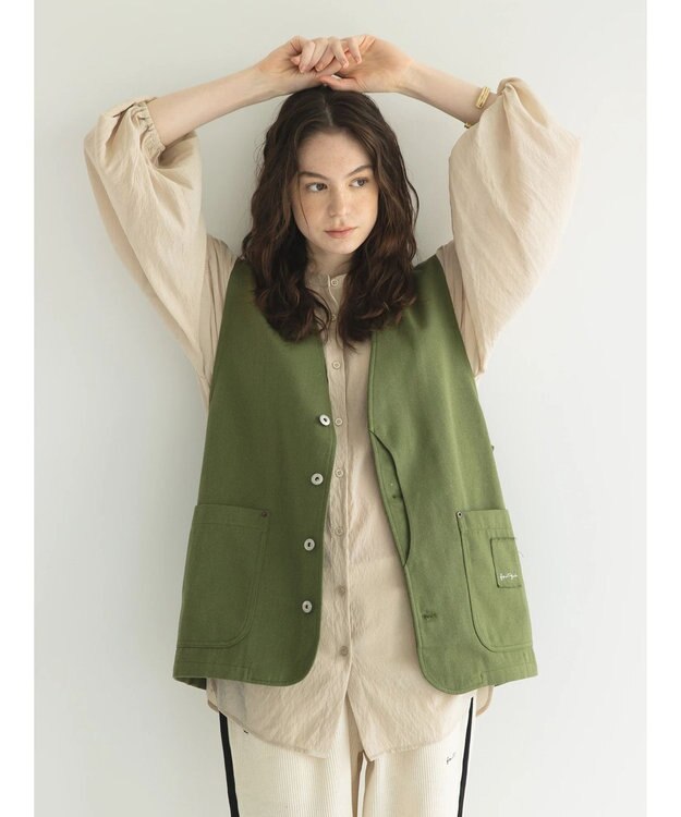 CRAFT STANDARD BOUTIQUE 【リサイクル】ヘビーツイルワークベスト Khaki