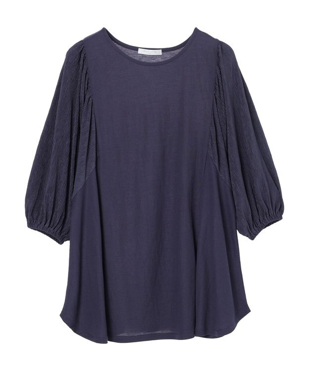 Green Parks ボリューム袖切替プルオーバー Blue