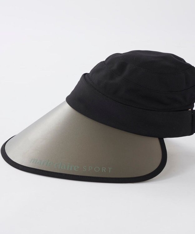 FILA GOLF／marie claire 【marie claire SPORT】つば広2WAYキャップ/サンバイザー ブラック